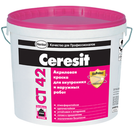 Ceresit CT 42. Акриловая краска для наружных и внутренних работ